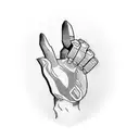 A tattoo of a programmer's hand holding a sword tattoo design idea