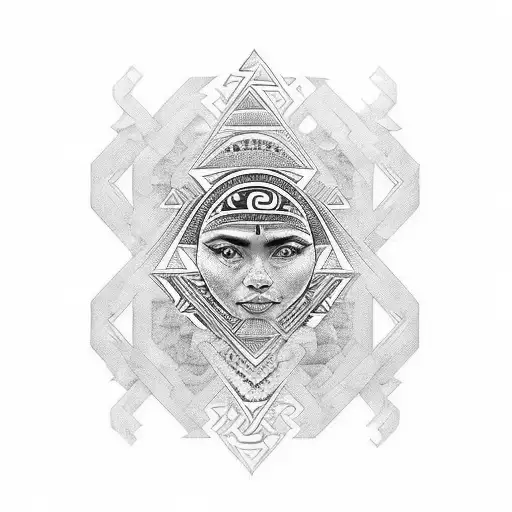 A beautiful Maori-inspired design that incorporates elements representing your grandmother's memory tattoo design idea