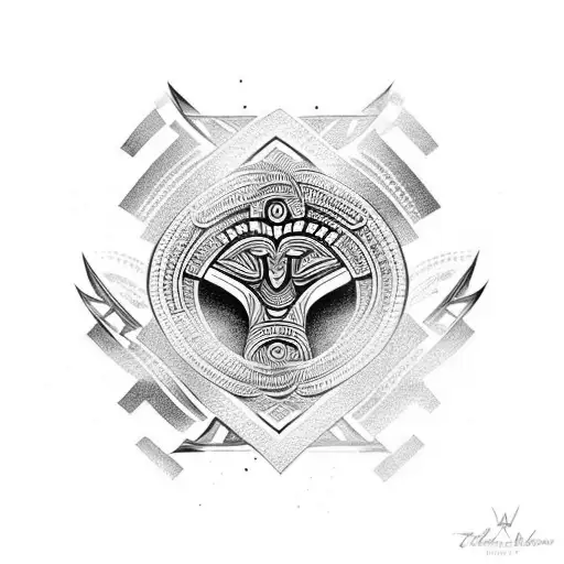 A beautiful Maori-inspired design that incorporates elements representing your grandmother's memory tattoo design idea