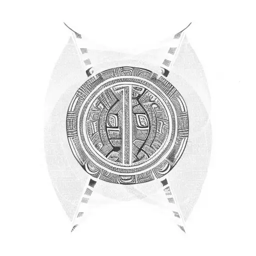 maori arrows pattern hook tattoo design idea