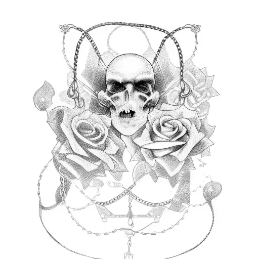 new chains same shackles gothic font tattoo design idea