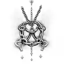new chains same shackles gothic font tattoo design idea