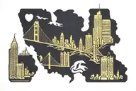 heart beat line starting with nyc skyline pre 2000 continued with a heartbeat of pocono mtns outline then Philly skyline tattoo design idea
