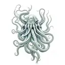 cthulhu tentacles and deep water shrines tattoo design idea