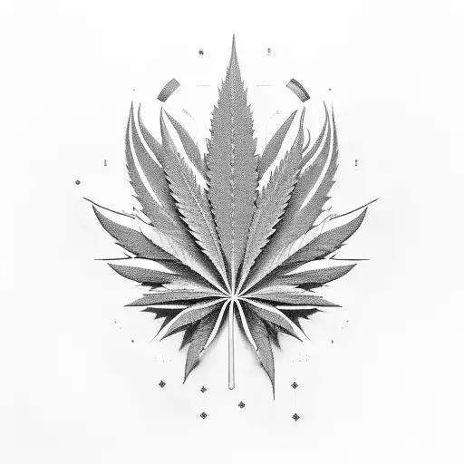 cannabis  tattoo design idea