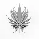 cannabis  tattoo design idea