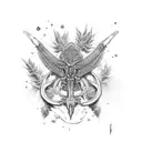 cannabis  tattoo design idea