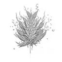 cannabis  tattoo design idea