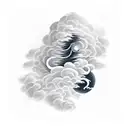 storm cloud tattoo design idea