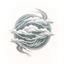storm cloud tattoo design idea