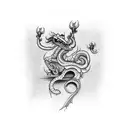 mushu tattoo design idea