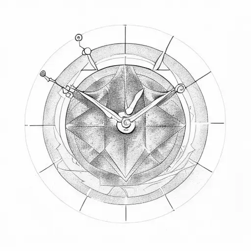 hades clock tattoo design idea