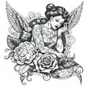 I want a tattoo model that will be positioned on the whole back that contains the following ideas excessive thinking, fa tattoo design idea