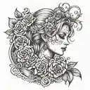 I want a tattoo model that will be positioned on the whole back that contains the following ideas excessive thinking, fa tattoo design idea