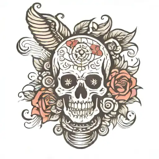 rock n roll tattoo design idea