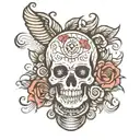 rock n roll tattoo design idea