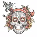 rock n roll tattoo design idea