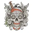 rock n roll tattoo design idea