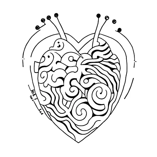 Create a minimalist tattoo of a heart rate monitor with a soccer ball tattoo design idea