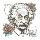 albert einstein lsd tattoo design idea