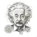 albert einstein lsd tattoo design idea