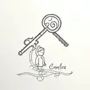 coraline inspired key tattoo design idea