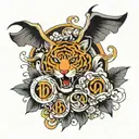 chasing money tattoo design idea