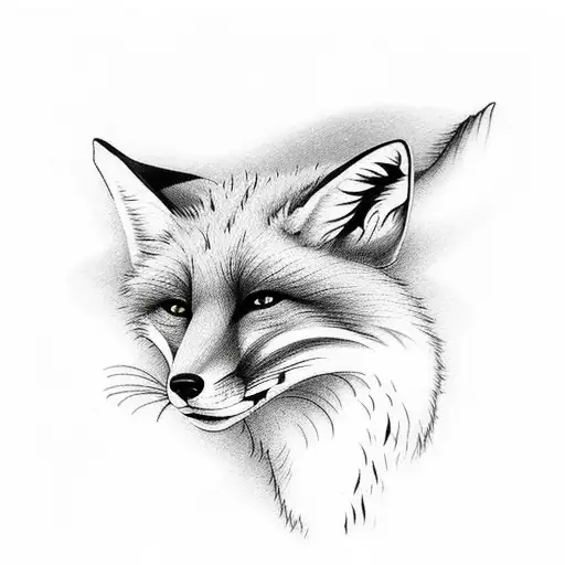 Fox tattoo design idea