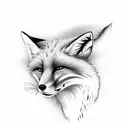 Fox tattoo design idea