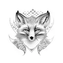 Fox tattoo design idea