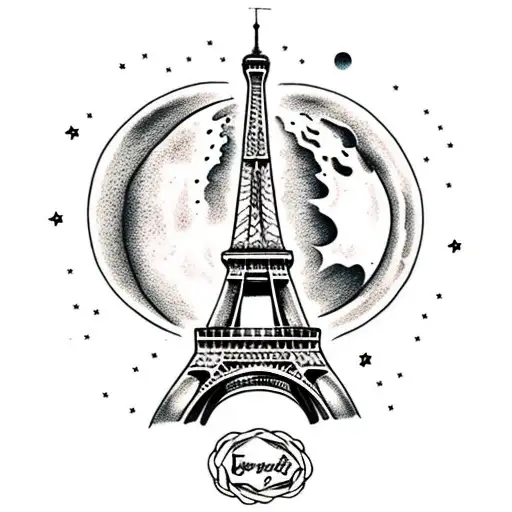 Eiffel Tower tattoo by Kiwi Tattoo | Photo 25492