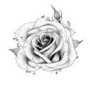 roses with vines tattoo design idea