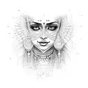 Indian woman tattoo design idea