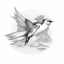 Swallow Bird tattoo design idea