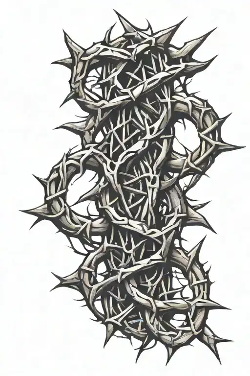 inspiration: crown of thorns. vine of thorns all around the left arme tattoo design idea