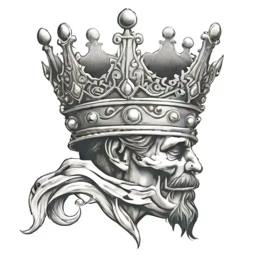 heavy lies the crown tattoo design idea