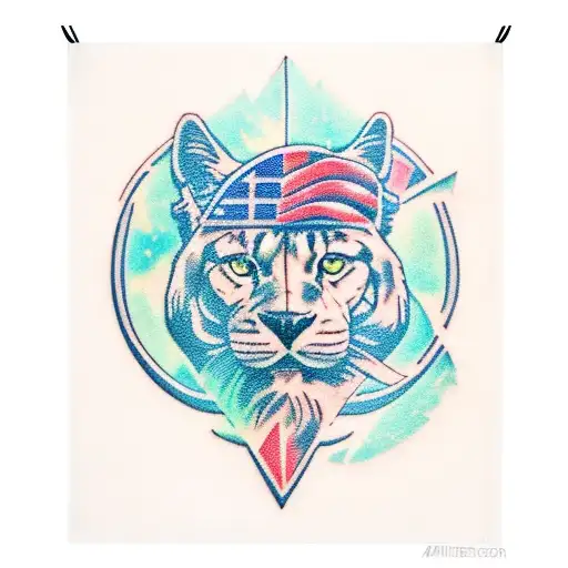 Atelier Attire logo Banner panther head liberty scale tattoo design idea
