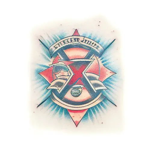  logo banner tattoo design idea