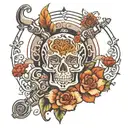 shower head tattoo design idea