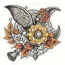 shower head tattoo design idea