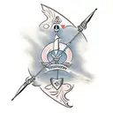 Bow and arrow tattoo design idea