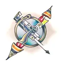 Bow and arrow tattoo design idea