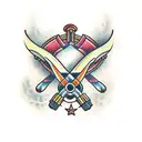 Bow and arrow tattoo design idea