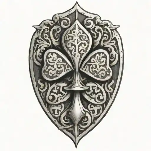 shamrock armor tattoo design idea