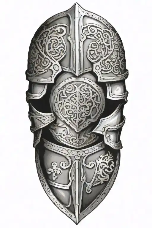 Irish armor tattoo design idea