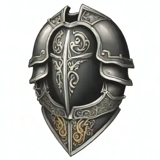 Irish armor tattoo design idea