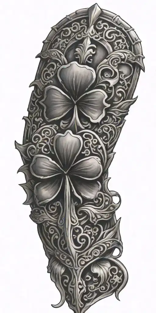 shamrock armor tattoo design idea