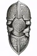 Irish armor tattoo design idea