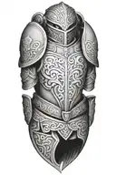 Irish armor tattoo design idea
