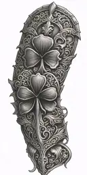 shamrock armor tattoo design idea